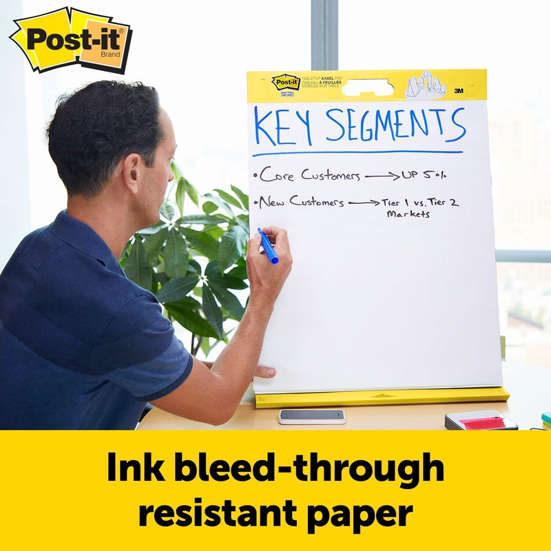 Post-it Super Sticky Portable Tabletop Easel Pad w/Dry Erase Panel, Great for Virtual Teachers and Students, 20x23 Inches, 20 Sheets/Pad, 2 Pads, Built-in Stand (563DE VAD 2PK), White - Image 5