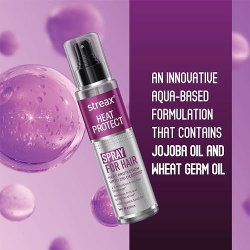 Streax Heat Protectant Hair Spray 100 ml For Women Men Helps Shield Hair from Styling Heat up to 250C Help Reduces Hair Breakage Ideal for Daily Use - Image 3