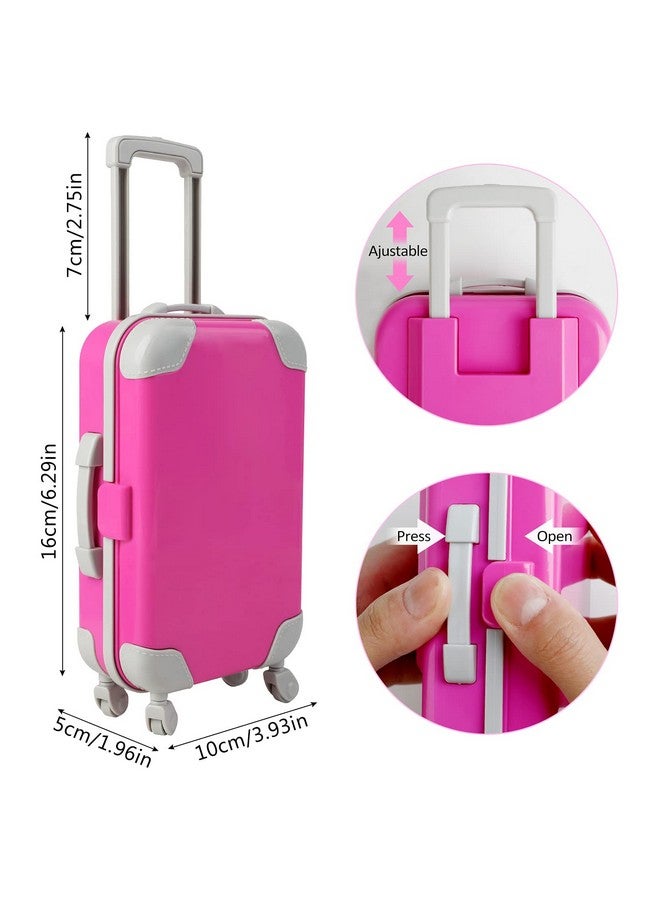 COSYOO COSYOO 17 PCS Doll Travel Set Suitcase American Doll Accessories for Girl 18 Inch Including Suitcase Luggage A Set of Clothes Slippers Sunglasses Camera Laptop Unicorn Pillow Blindfold - Image 2