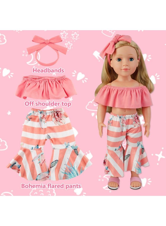 COSYOO COSYOO 17 PCS Doll Travel Set Suitcase American Doll Accessories for Girl 18 Inch Including Suitcase Luggage A Set of Clothes Slippers Sunglasses Camera Laptop Unicorn Pillow Blindfold - Image 4