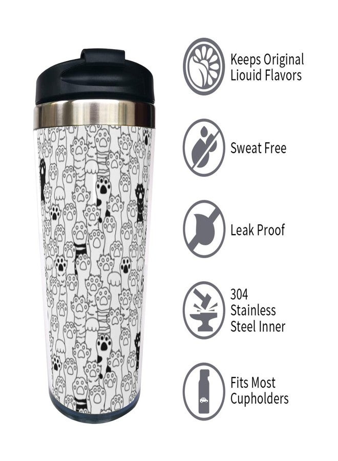 Wisedeal Cat Dog Paw Travel Coffee Mug with Flip Lid 13 Oz, Cute Stainless Steel Insulated Tumbler Cup for Dog Lover - Perfect Holiday, Birthday & Christmas Gift for Men, Women, Sister, Friend, Bestie - Image 4