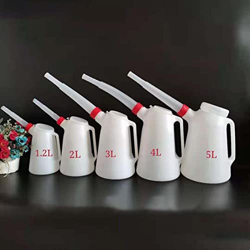 CALANDIS® Oil Measuring Jug with Pouring Flexible Spout with Lid for Car Traveling 1.2L - Image 1