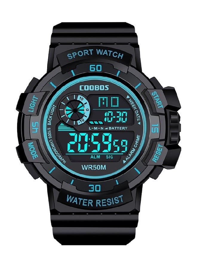 COOBOS Multifunctional Round Screen Electronic Watch for Men Digital Sports Watch for Teen Boys & Adult Male - Image 2