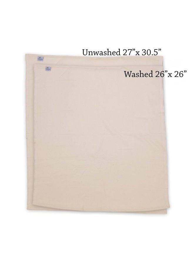 OsoCozy Unbleached Birdseye Flat Cloth Diapers (1 Dozen) - 27.5 x 30.5 Inches, One-Layer Flat Cloth Baby Nappies Made of Soft, Durable 100% Birdseye Weave Cotton - Image 3