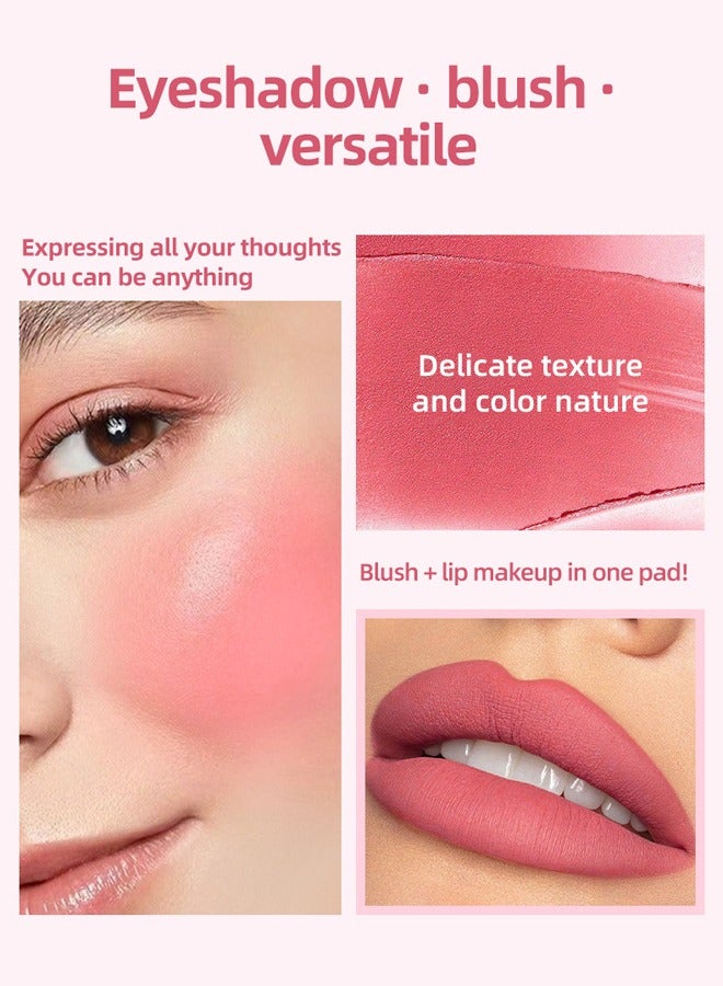 اوكيل كريستال درجة الحرارة تلون أحمر الخدود لمظهر ماكياج طبيعي ، لون أحمر الخدود المتغير للخد والشفاه جل أحمر الخدود اللامع اللامع الانتهاء من أحمر الخدود مرطب أحمر الخدود - Image 3