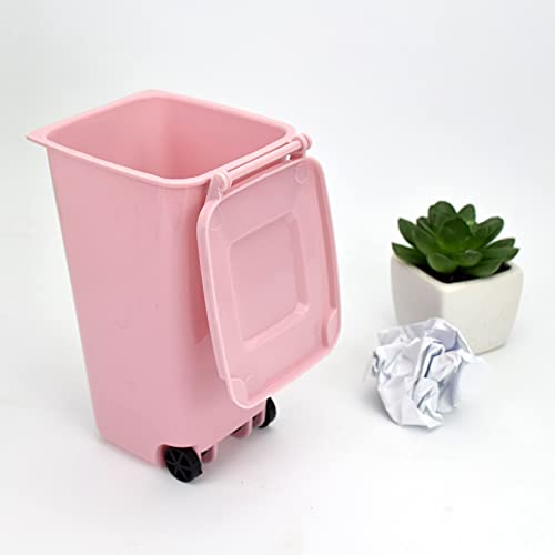 Mugtel Mini Trash Can with Lid Swing Top Small Trash Can Pen Holder for Car Bedroom Office Desktop 22 Fl Oz (4 Pcs Multi-Color) - Image 5