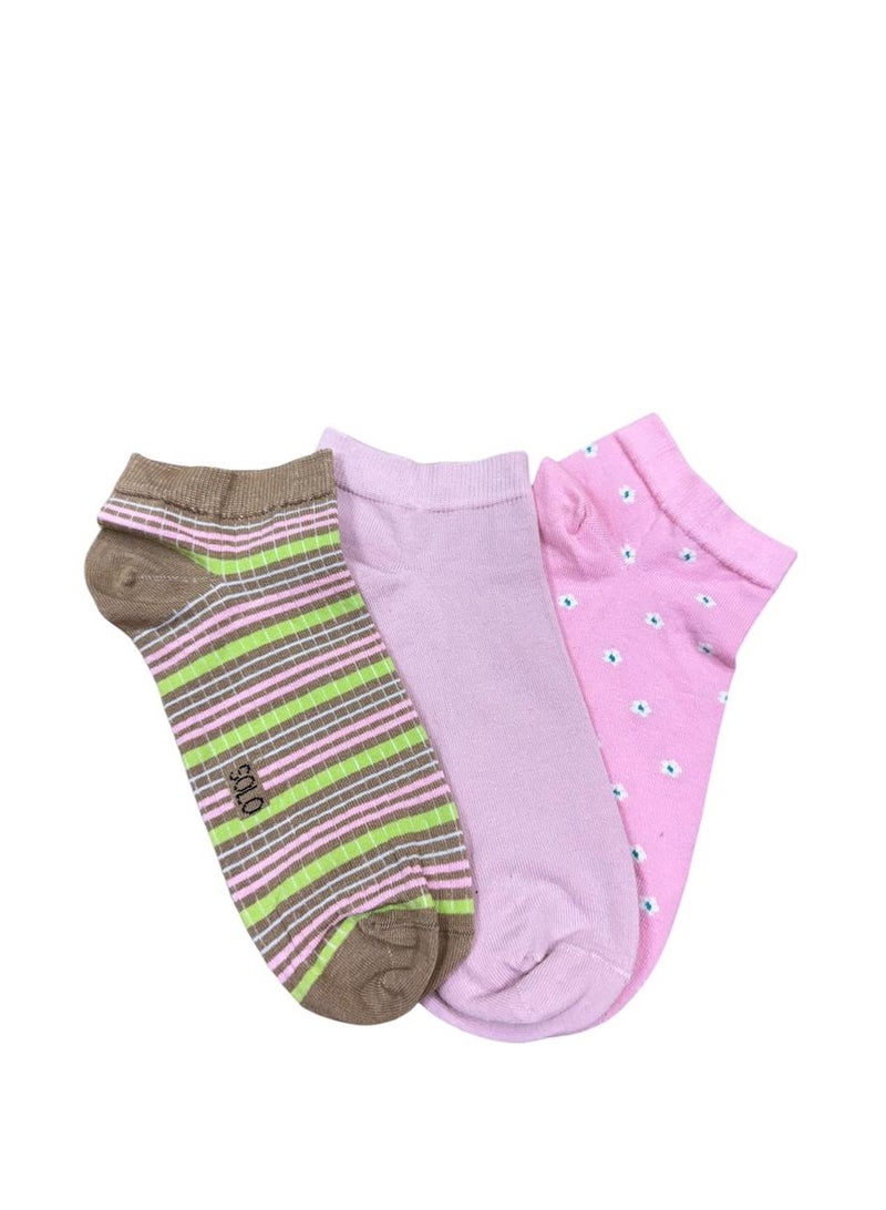 Solo Solo women Trendy Sneaker Pack of 3 Socks - Image 1