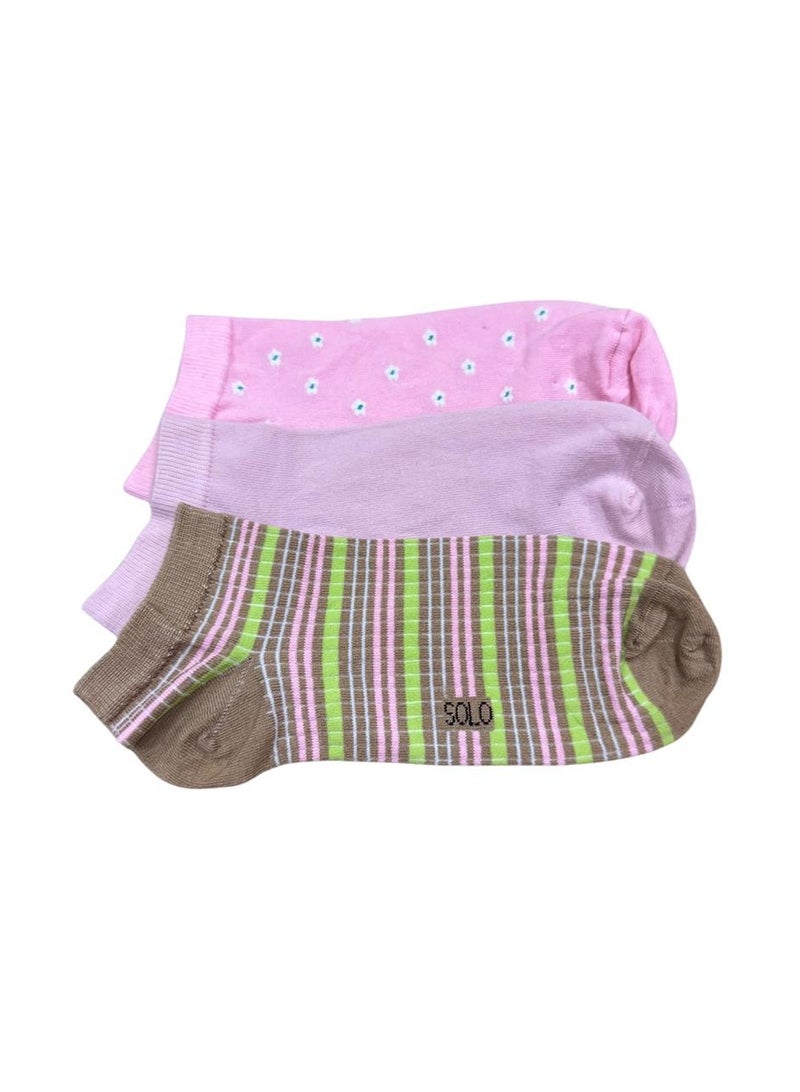 Solo Solo women Trendy Sneaker Pack of 3 Socks - Image 2