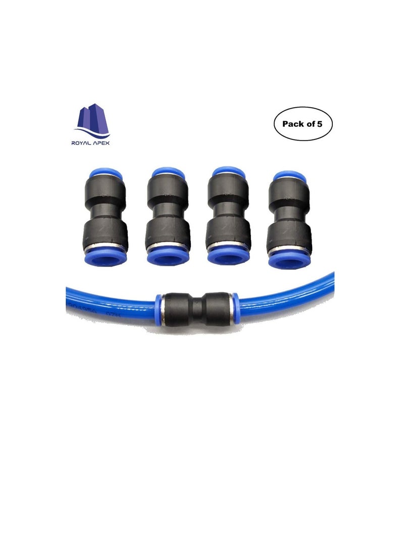 Generic - PU Pipe & Fittings Polyurethane | Pneumatic Pipe Push in to Connect Fittings (Socket - Pack of 5, 8mm) - Image 1