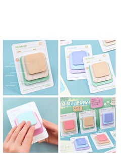 Excefore Colored Sticky Notes, 8 Pcs Multi-Layer Round Corner Memo Pad, Marker Stickers Page Flags, Self-Stick Note Pads Bookmark, Index Tabs, Gifts Tab, for Students Teachers, Home, Office Use  - Image 5