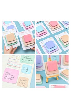 Excefore Colored Sticky Notes, 8 Pcs Multi-Layer Round Corner Memo Pad, Marker Stickers Page Flags, Self-Stick Note Pads Bookmark, Index Tabs, Gifts Tab, for Students Teachers, Home, Office Use  - Image 4