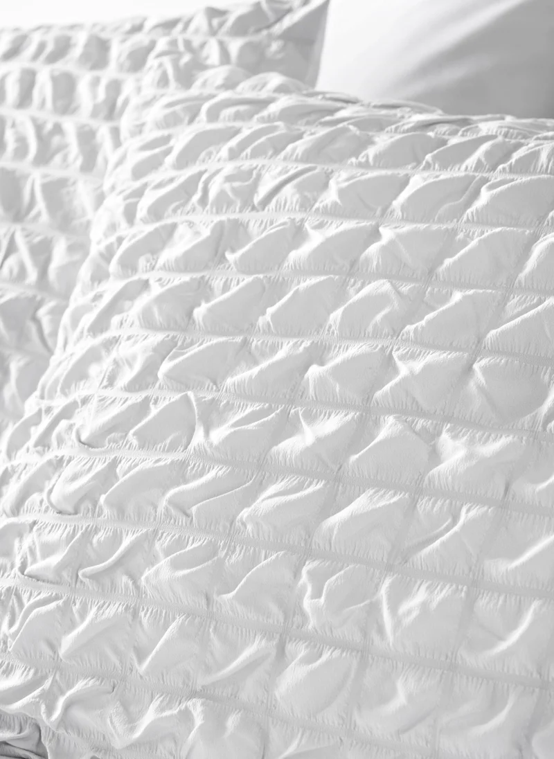 Matalan White Seersucker Duvet Cover