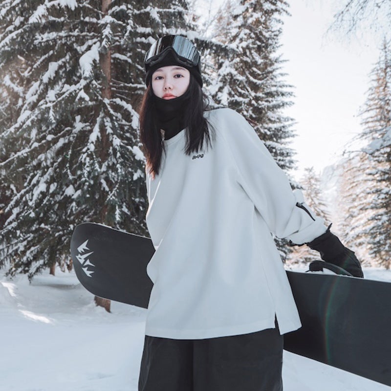 Water-Repellent Fleece-Lined Thermal Ski Sweatshirt for Indoor Sports - Image 1