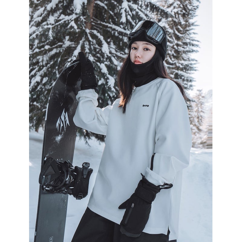 Water-Repellent Fleece-Lined Thermal Ski Sweatshirt for Indoor Sports - Image 2
