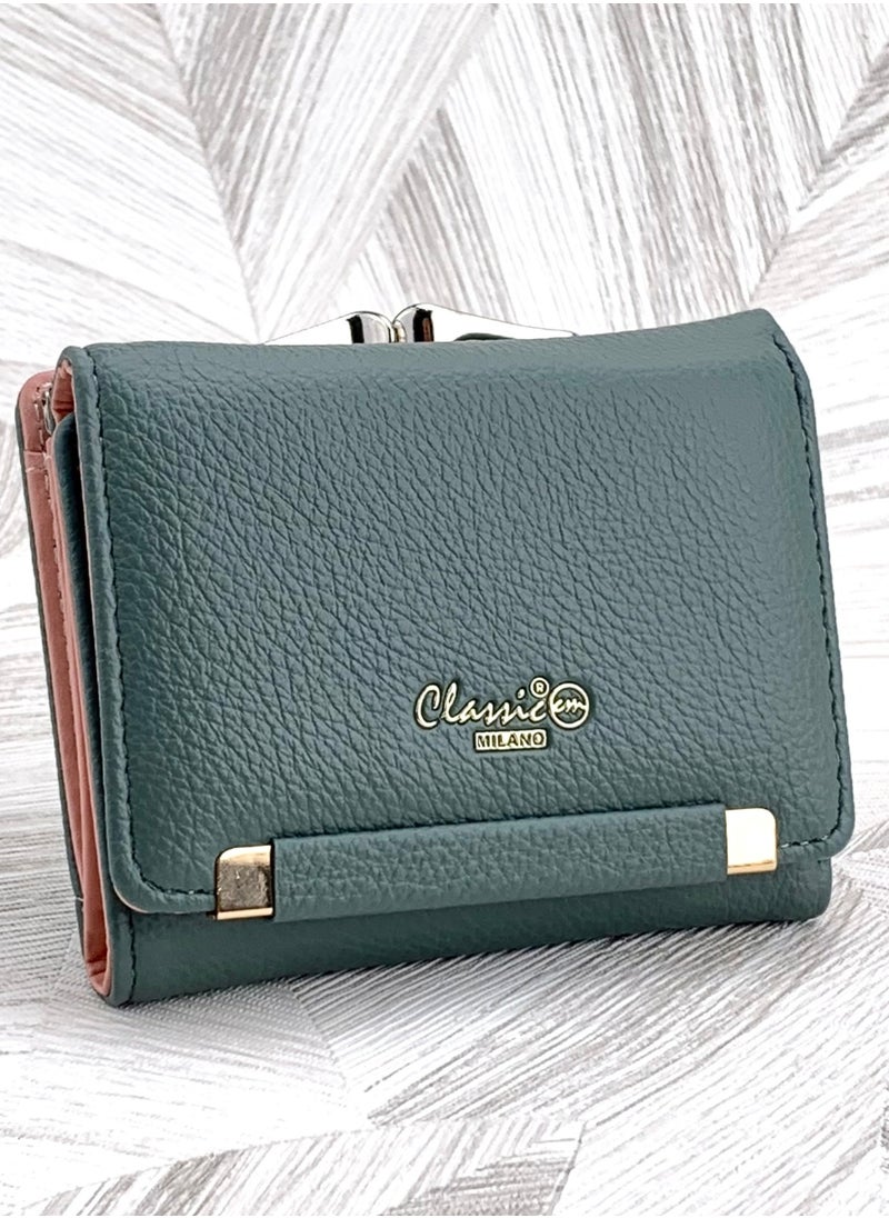 Classic Milano Classic Milano Wallet for Women – Stylish Faux Leather Ladies Wallet with Card Holder | Coins Clipped Purse for Women | Slim Women’s Wallet for Daily Use, Travel & Gifting  - Image 1