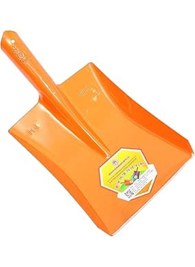 7 Inch Orange Square Head Small Outdoor Garden Shovel Iron Spade Tool for Planting and Digging - Image 1