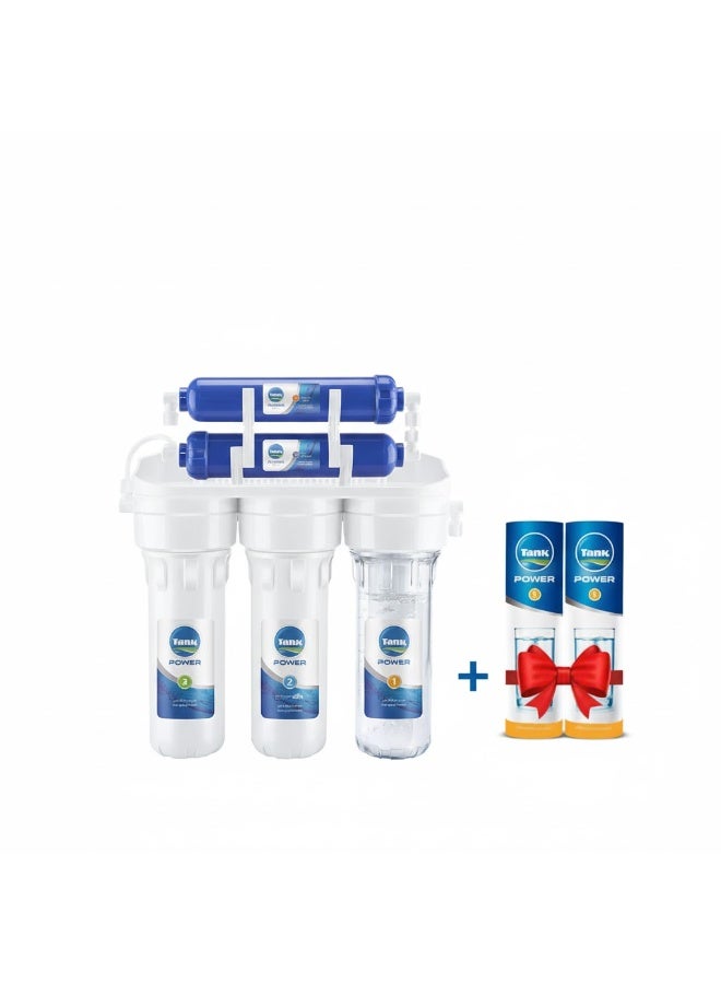 Tank Power Water Filter - 5 Stages + 2 Extra Cartridges