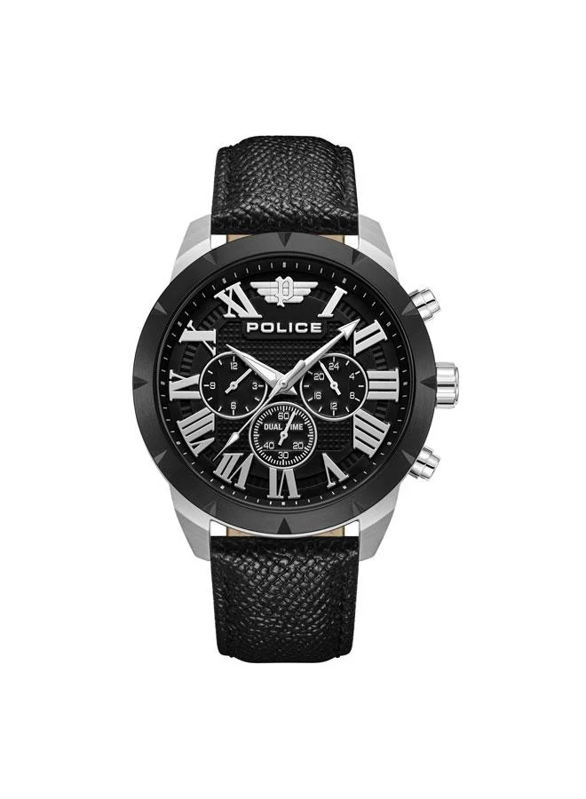 POLICE Gift Set Box for Men - Chronograph Watch & Leather Wallet