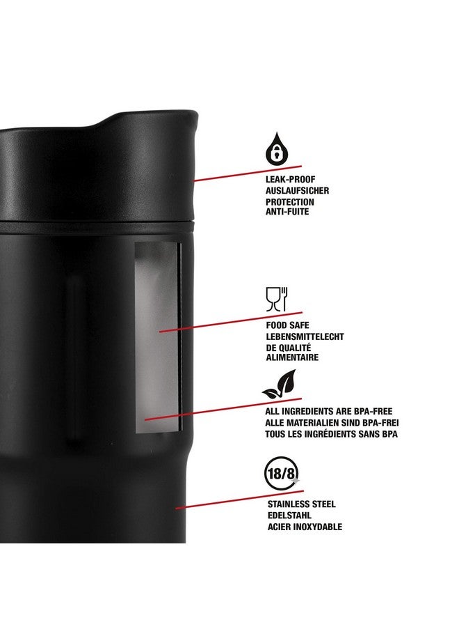 Sigg - Insulated Coffee Cup - Black Travel Mug Gemstone Obsidian - Hot & Cold, Leakproof - Bpa Free - 18/8 Stainless Steel - 9 Oz - Image 2