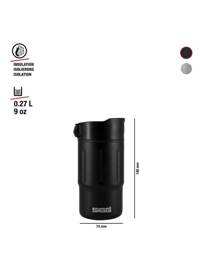 Sigg - Insulated Coffee Cup - Black Travel Mug Gemstone Obsidian - Hot & Cold, Leakproof - Bpa Free - 18/8 Stainless Steel - 9 Oz - Image 3