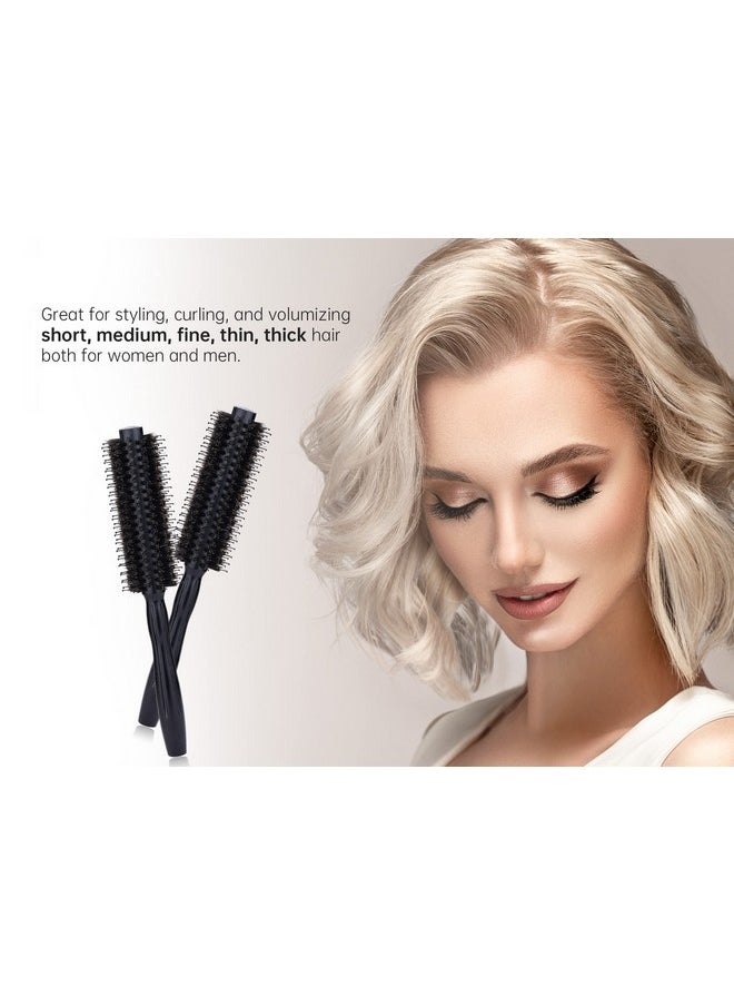 Perfehair Round Hair Brush - 1.8 Inch, Boar & Nylon Bristle Volumizing Roller Hairbrush For Women Or Men'S Short, Medium, Fine, Thin Hair Blow Drying Or Styling  - Image 4
