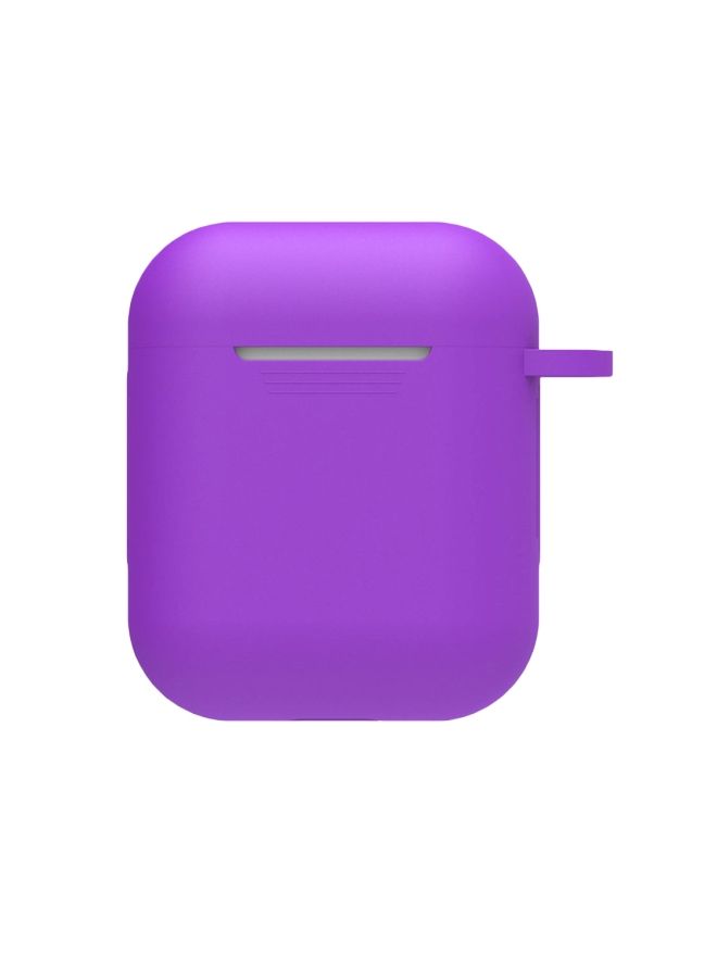 NIBEMINENT Protective Case Cover For AirPods With Carabineer Purple - Image 1