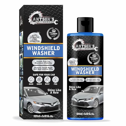 Antson Windshield Washer Fluid for Car | Car Windshield Cleaner Liquid in Concentrate Form (20ml for 1L Tank) A Streak Free Finish with Our Car Wiper Liquid Gives 100% Optical Vision (250 ML) - Image 1