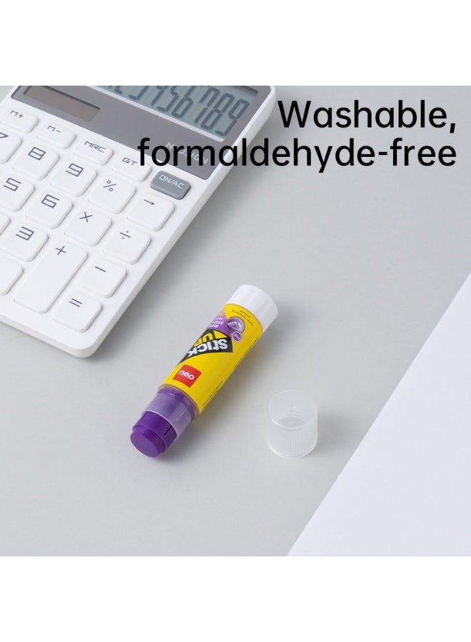 Deli EA522 Purple Glue Stick 8g – Color-Changing, Smooth & Strong Adhesive, Non-Toxic, Washable, Ideal for School & Office - Image 4