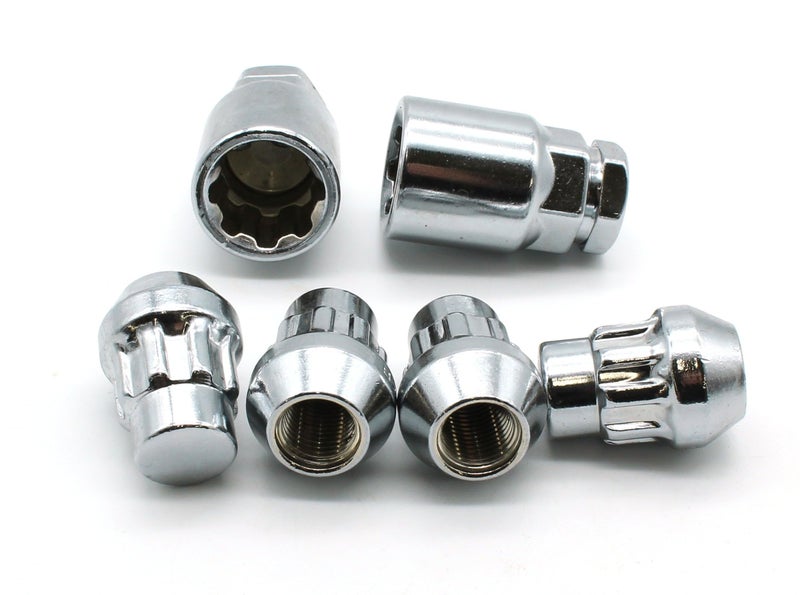 TEMO Anti Theft Wheel Lock Lugnut Key Set 12mm (15/32 Inch) x 1.25mm (3/64 Inch) Thread Size (Pack of 4 + 2 Keys) - Image 4