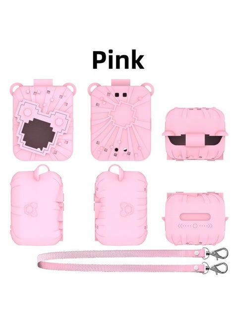Suitable For Bitzee 3 Generation Interactive Toy Pet Machine Silicone Protective Cover Latest Version Conjoined Shell-Product Color:Pink (c54)
