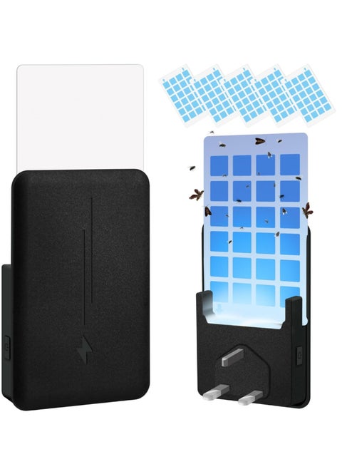 Flying Insect Trap Plug-in Mosquito Killer Indoor Gnat Moth Catcher Fly Tapper with Night Light UV Attractant Catcher for Home Office