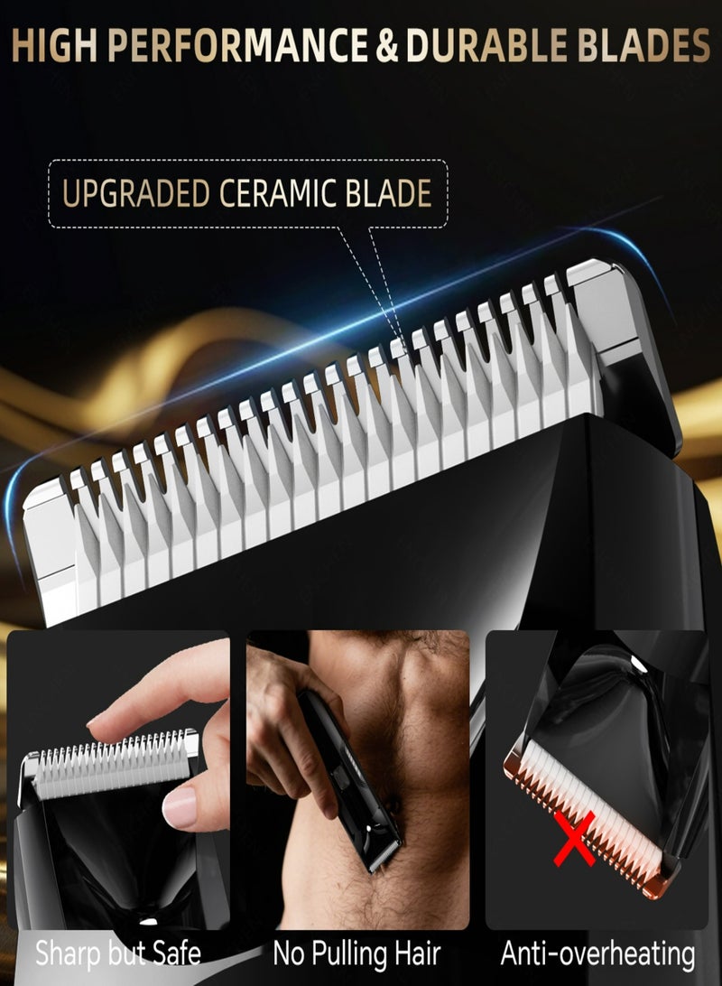 ENCHEN Spark 3 Groin & Body Trimmer Kit for Men, Waterproof,LED Spotlight, Ceramic Blades, Type-C Charging, 4 Adjustable Combs (3mm–12mm), Full Body Grooming Tool-Black - Image 5