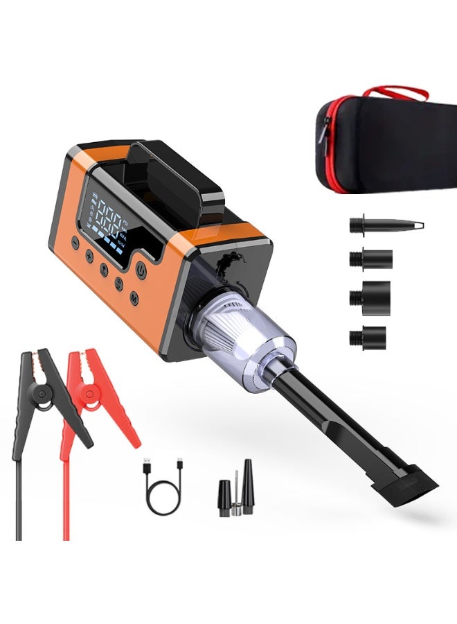 BlueFire 3000A Peak 8-in-1 Car Jump Starter with Air Compressor & Vacuum Cleaner | 37,000mWh Portable Power Bank, 150PSI Tire Inflator, 7000Pa Suction, LED Light for Car Emergency, Roadside Assistance & Outdoor Adventures - Image 1