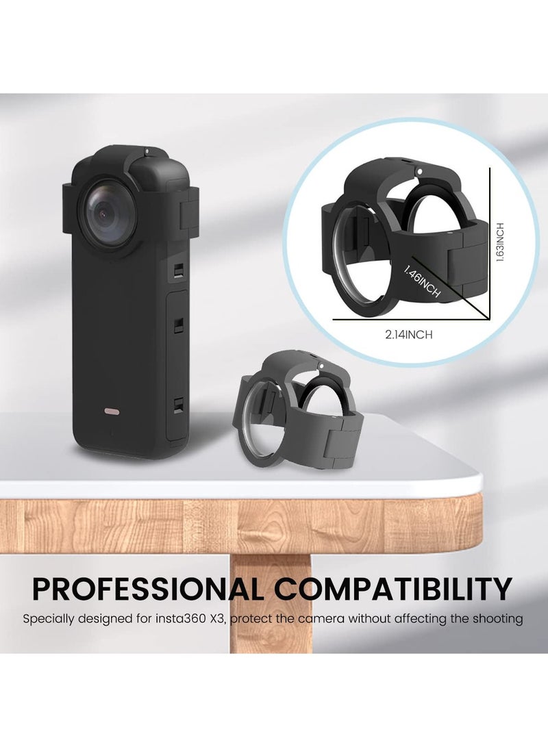 SOLARAE Lens Guards for Insta360 X3 - Clear Protective Case for Insta360 ONE X3 Panoramic Action Camera Accessory - Image 3