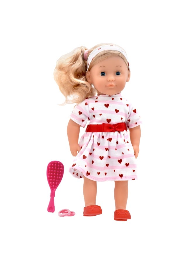 dolls world Charlotte 14 inch Soft Doll Sleeping Eyes Outfit and Hair Accessories from Peterkin gift for kids of Age above 18 months  - Image 3