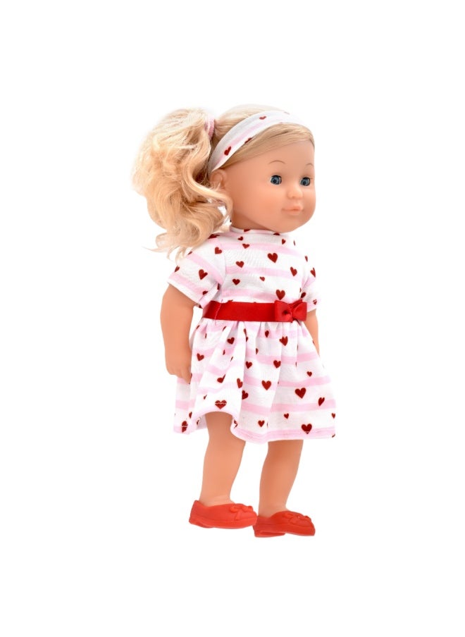 dolls world Charlotte 14 inch Soft Doll Sleeping Eyes Outfit and Hair Accessories from Peterkin gift for kids of Age above 18 months  - Image 4