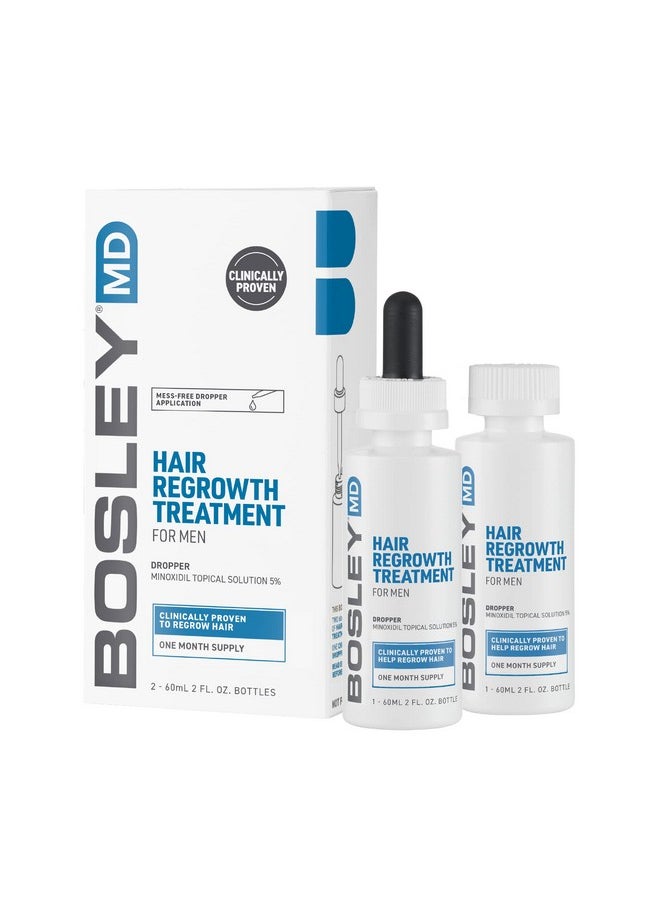 BOSLEYMD Bosley Professional Strength Men'S Hair Regrowth Treatment 5% Minoxidil Topical Solution 2 Fl Oz (Pack Of 2)  - Image 1
