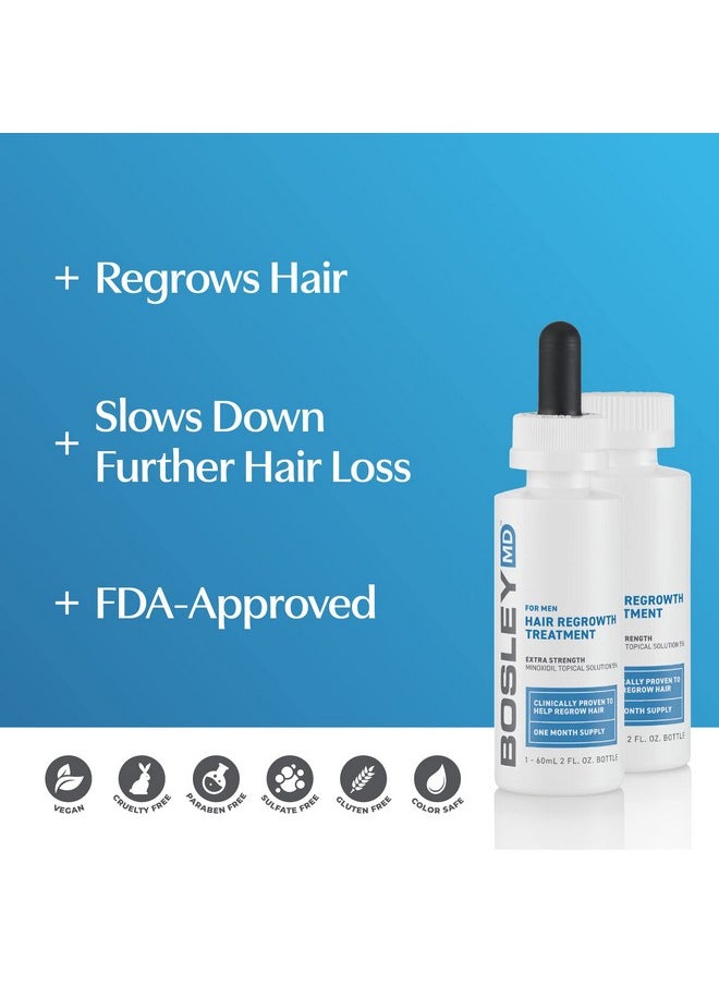 BOSLEYMD Bosley Professional Strength Men'S Hair Regrowth Treatment 5% Minoxidil Topical Solution 2 Fl Oz (Pack Of 2)  - Image 3