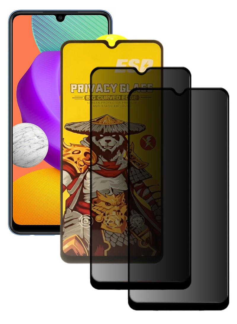 ESD 2 Pieces Tempered Dustproof Privacy Glass Screen Protector Compatible For Samsung Galaxy M22 - Image 1