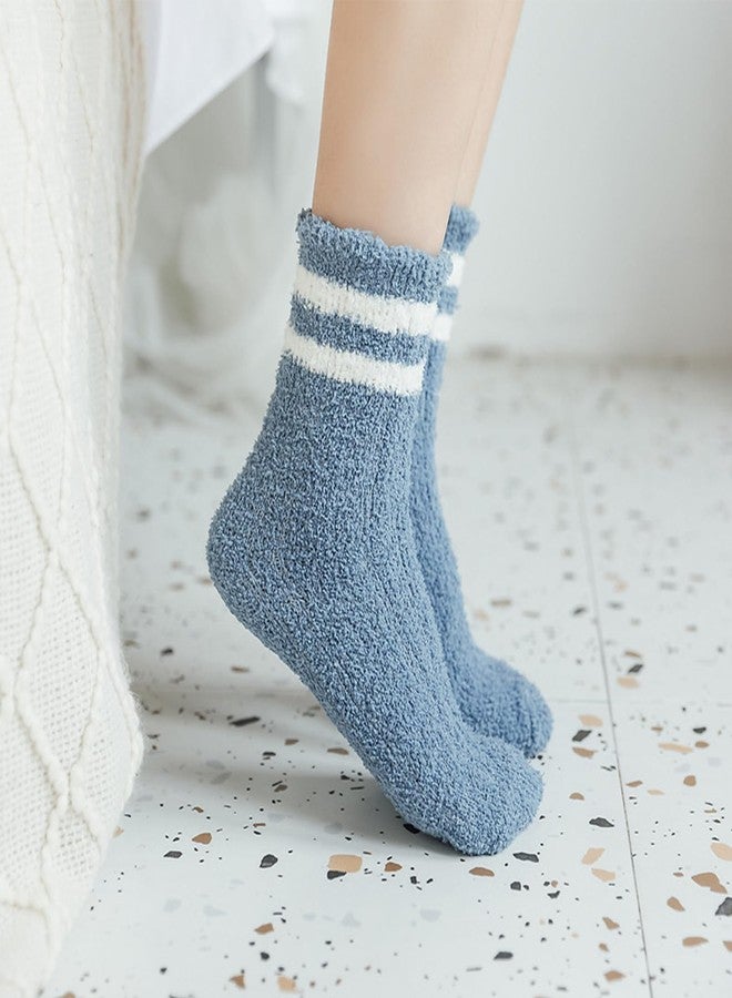 Tergy 20 Pairs Fuzzy Socks Soft Cozy Fluffy Warm Winter Sleep Plush Bed Socks Microfiber Slipper Fleece Socks for Women - Image 4