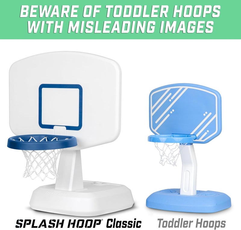 GoSports لعبة كرة السلة في المسبح GoSports Splash Hoop Classic باللون الأزرق أو الأبيض - Image 5