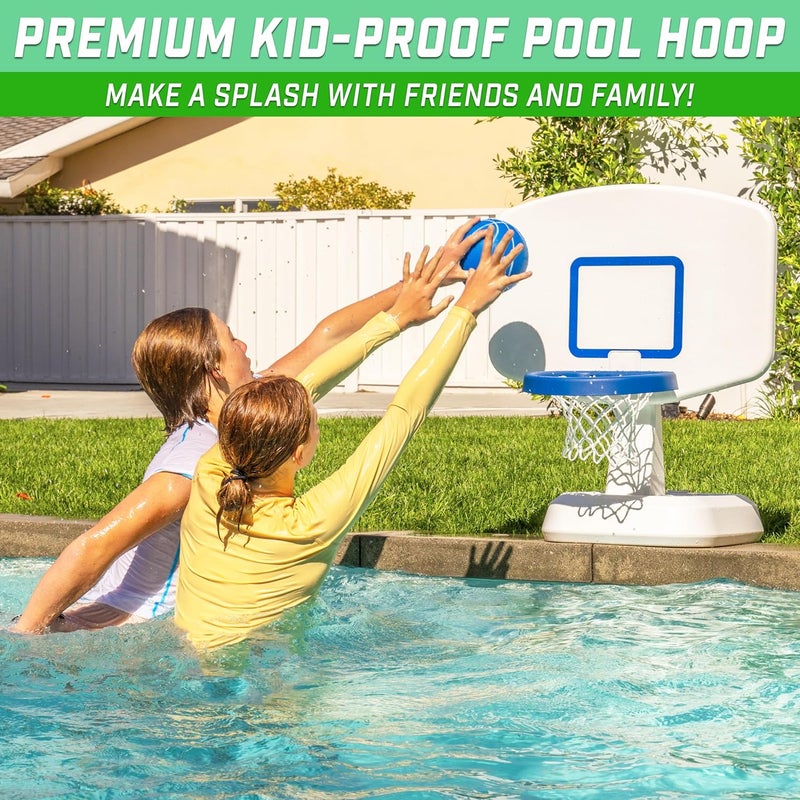 GoSports لعبة كرة السلة في المسبح GoSports Splash Hoop Classic باللون الأزرق أو الأبيض - Image 2