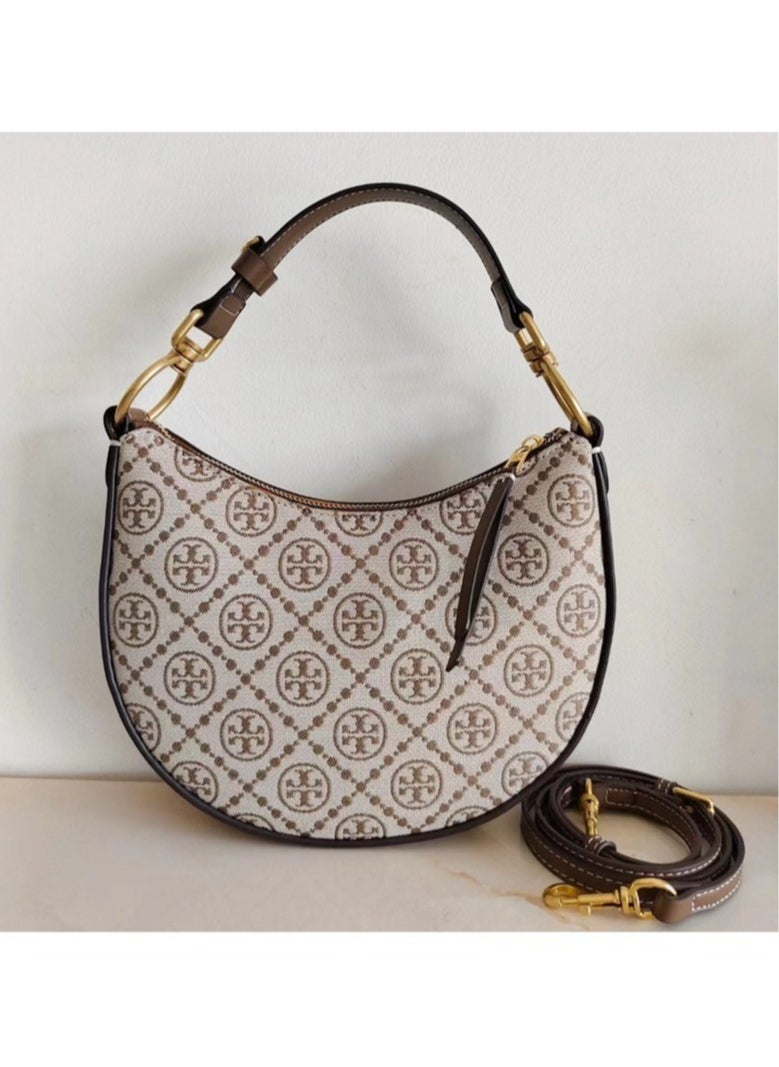 Burch Classic Jacquard Shoulder Bag Handbag 20*25*5cm 