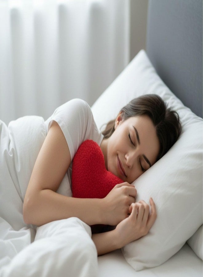 Tickles Heart Cushion Soft Stuffed Plush Toy Gifts for Boys & Girls Wedding Anniversary Birthday Valentine's Day (Size: 18 cm Color: Red) - Image 2