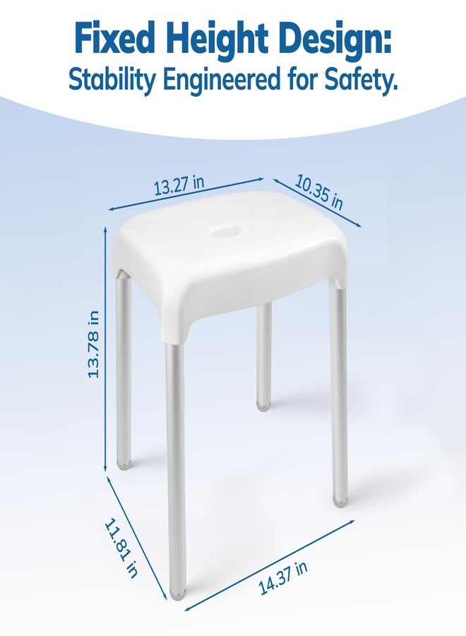 Umimile Shower Stool for Inside Shower - Fixed Height, Sturdy 330 lb Bath Seat and Shower Chair - Anti-Slip Safety Shower Seat for Elderly and Disabled, Tool-Free Assembly (Height: 13.8") - Image 4