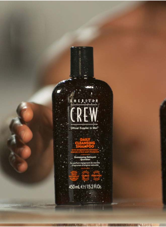 AMERICAN CREW Man Daily Cleansing Shampoo Enriched With Vitamin B5 For Moisture And Silicone Free Daily Cleansing Shampoo, Normal To Oily Hair And Scalp 250ml  - Image 5