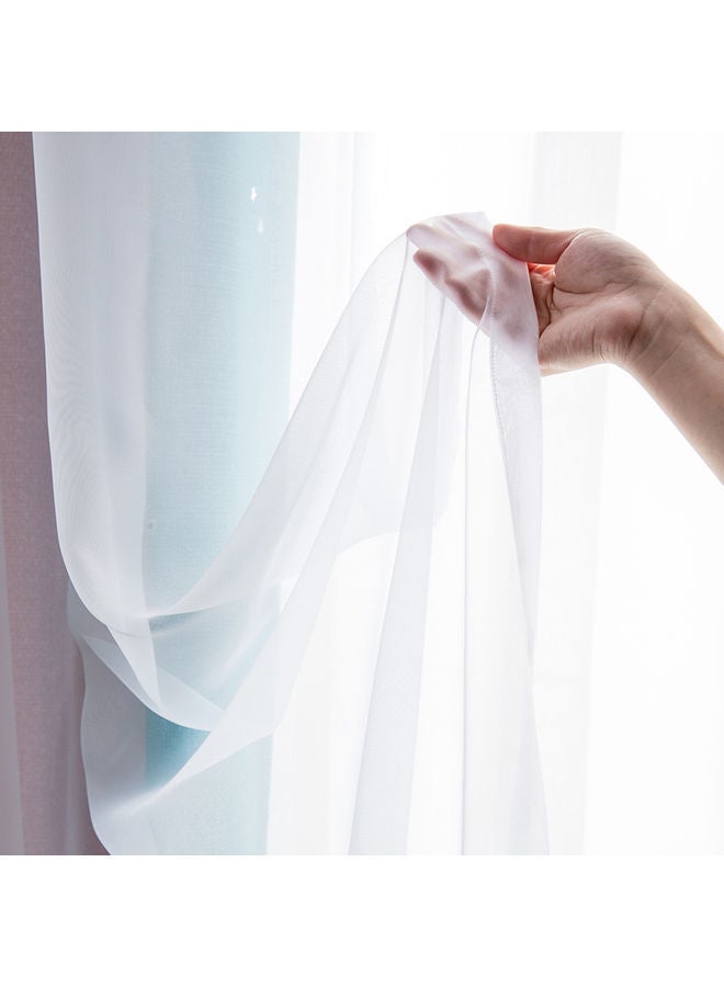 NIBEMINENT Star Curtains Stars Blackout For Kids Girls Bedroom Living Room Colorful Double Layer Window Curtains, 1 Panel (53 Pink - Image 2