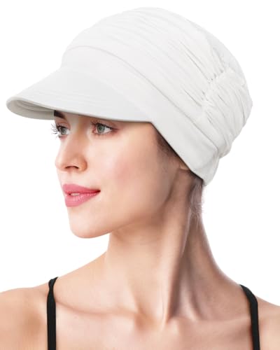 Winitas Chemo Turbans Headwear for Women Summer Bamboo Hats for Cancer Patients Off-White - Image 3
