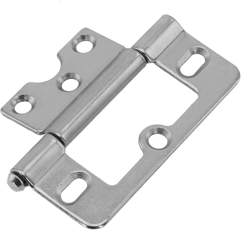 Premium Iron Flush Door Hinges Silver For Cabinet Wardrobe Louvre Doors Smooth Performance Easy Installation - Image 3