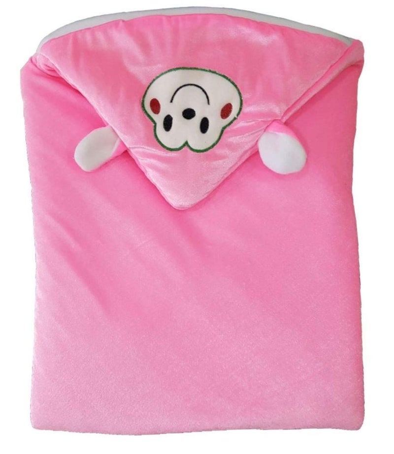 Brandonn Brandonn Premium Toddler Mattress with Mosquito Net and Hooded Baby Blanket Pack Pink Pack of 2  - Image 5